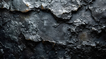 A detailed view of a tree trunk covered in dark paint. This image can be used to depict a variety...
