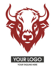 Bull head logo icon 003