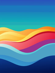 An abstract gradient water background in vector format.