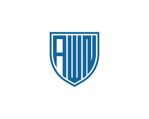 AWN logo design vector template