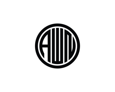 AWN logo design vector template