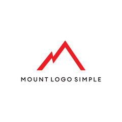 Mount simple logo vector image