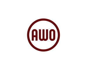 AWO logo design vector template