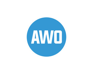 AWO logo design vector template