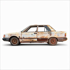 a generic 1990s model vehicle with rust 