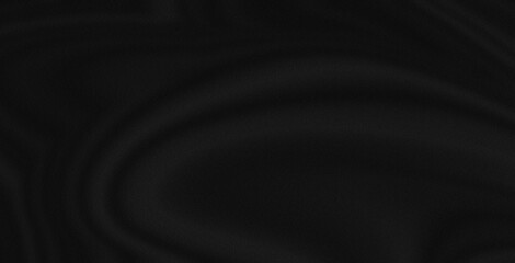 Abstract Smooth elegant black satin Textile texture Silk luxurious background design with noise
