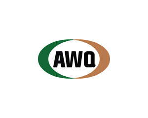 AWQ logo design vector template