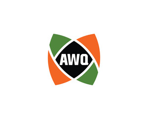 AWQ logo design vector template