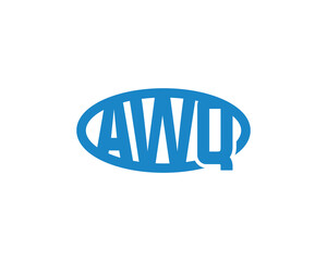AWQ logo design vector template