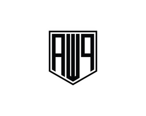 AWQ logo design vector template