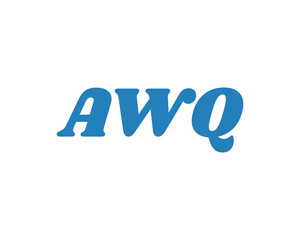 AWQ logo design vector template