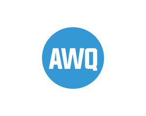 AWQ logo design vector template