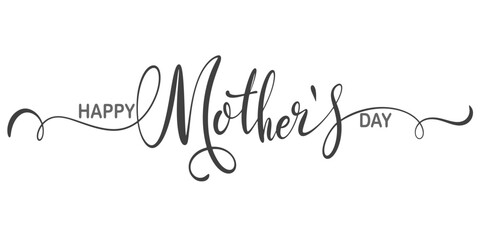 Obraz premium Happy Mothers Day lettering . Handmade calligraphy vector illustration. Mother's day card 