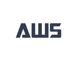 AWS logo design vector template