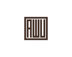 AWU logo design vector template