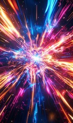 Naklejka premium cosmic energy explosion bright.