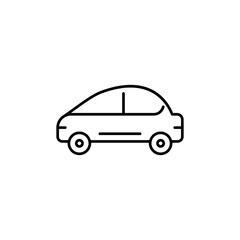 Car Icon vehicle isolated white background,monochrom icon