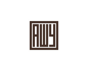 AWY logo design vector template