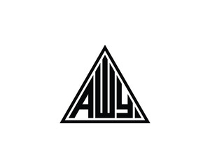 AWY logo design vector template