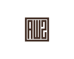 AWZ logo design vector template