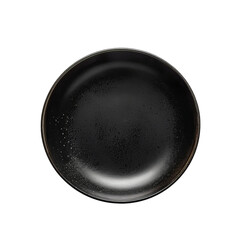 black plate isolated on white
