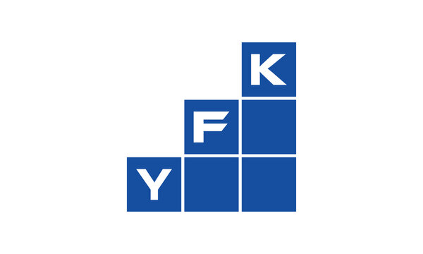 YFK initial letter financial logo design vector template. economics, growth, meter, range, profit, loan, graph, finance, benefits, economic, increase, arrow up, grade, grew up, topper, company, scale