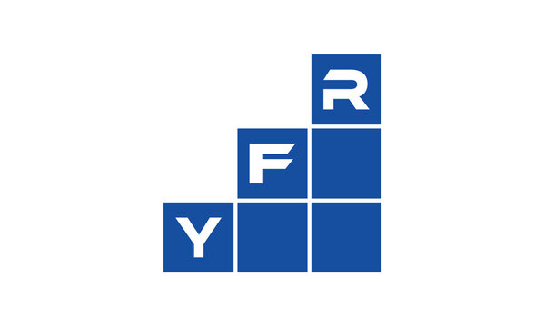 YFR initial letter financial logo design vector template. economics, growth, meter, range, profit, loan, graph, finance, benefits, economic, increase, arrow up, grade, grew up, topper, company, scale