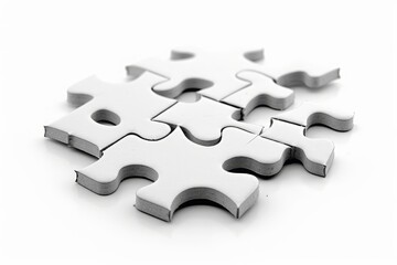 Obraz premium jigsaw puzzle pieces isolated on white background