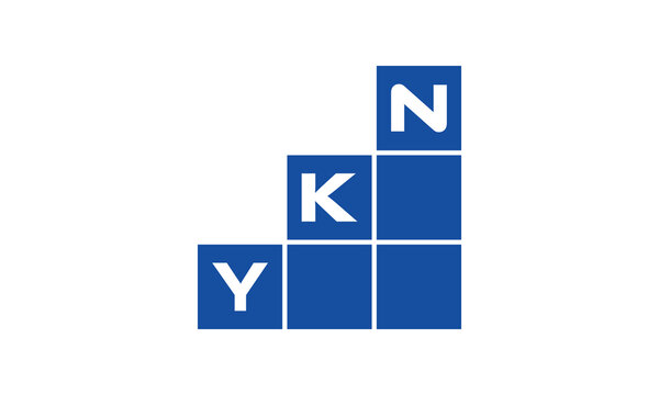 YKN initial letter financial logo design vector template. economics, growth, meter, range, profit, loan, graph, finance, benefits, economic, increase, arrow up, grade, grew up, topper, company, scale