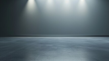 Expansive space spotlighted, ideal for showcasing an event or product on a clean, well-lit stage - obrazy, fototapety, plakaty
