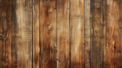 Obraz premium Detailed image of aged wooden planks, showcasing the natural grain, knots, and warm tones of the wood