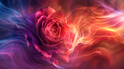Single rose flower head. Floral abstract background