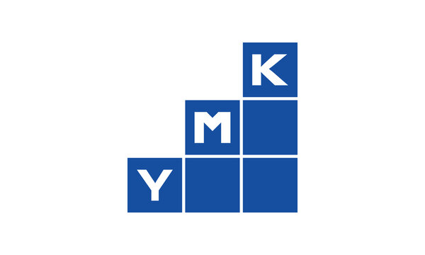YMK initial letter financial logo design vector template. economics, growth, meter, range, profit, loan, graph, finance, benefits, economic, increase, arrow up, grade, grew up, topper, company, scale