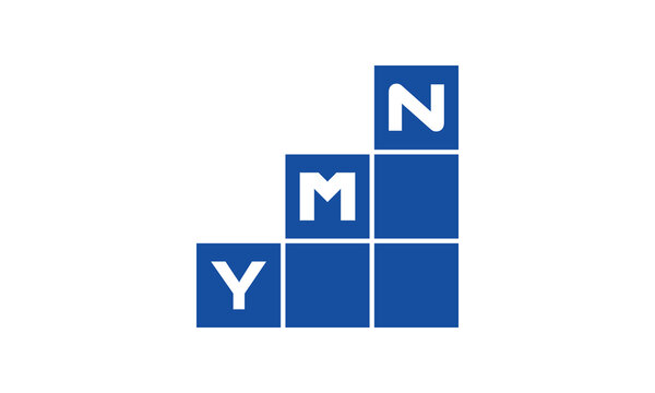 YMN initial letter financial logo design vector template. economics, growth, meter, range, profit, loan, graph, finance, benefits, economic, increase, arrow up, grade, grew up, topper, company, scale