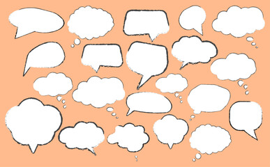 set of speech bubbles