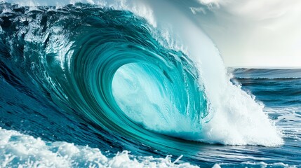 Kraft der Natur: Brechende Welle im Meer