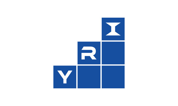 YRI initial letter financial logo design vector template. economics, growth, meter, range, profit, loan, graph, finance, benefits, economic, increase, arrow up, grade, grew up, topper, company, scale