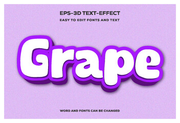 Grape 3D Text Effect.