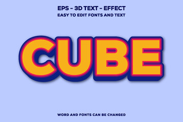 Cube 3D Text Effect.