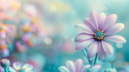 flower on soft pastel color 