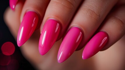 nails painted with gel polish.