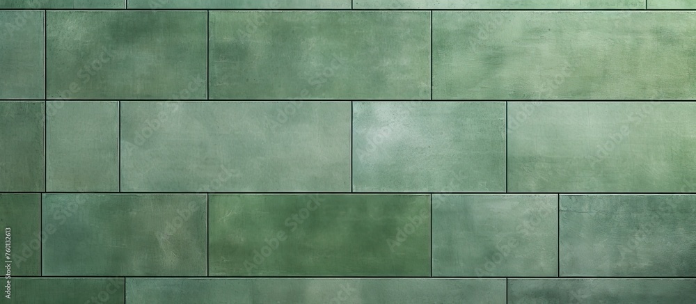 Aufkleber a close up of an azure rectangular glass tile flooring in aqua shades, creating a symmetrical patter