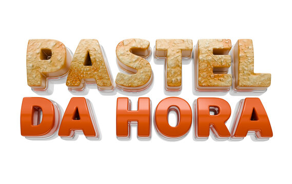 Selo 3D com textura de pastel frito