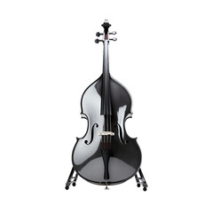 violin isolated on black background