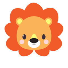 Cute Lion Animal Cartoon Vector