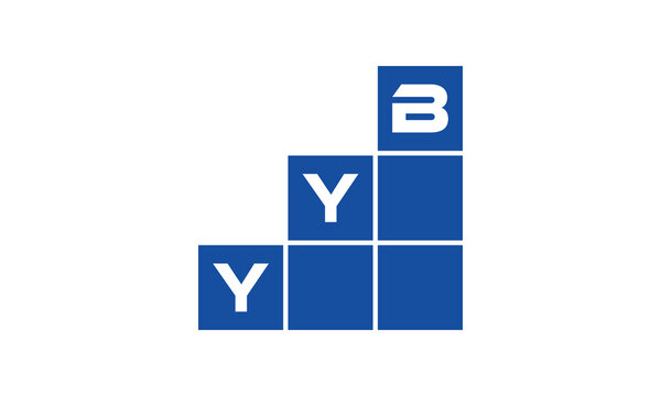 YYB initial letter financial logo design vector template. economics, growth, meter, range, profit, loan, graph, finance, benefits, economic, increase, arrow up, grade, grew up, topper, company, scale