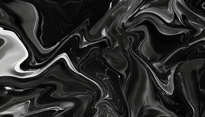 4k deep black liquid abstract background dark fluid water surface acrylic elegant cover 3d creative dynamic poster black friday sale bg luxury premium marble wave - obrazy, fototapety, plakaty
