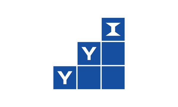 YYI initial letter financial logo design vector template. economics, growth, meter, range, profit, loan, graph, finance, benefits, economic, increase, arrow up, grade, grew up, topper, company, scale