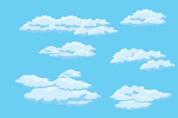 Gordijnen Cloud sky scene background vector simple cloud illustration template design © Arya19