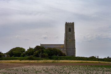 St Mary's church in Happisburgh, Norfolk, England, in spring